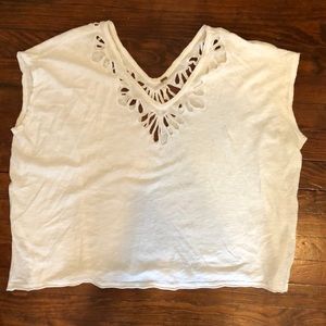 Free people white cotton shirt